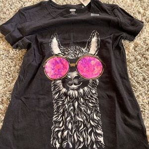 Old navy girls Lama tshirt size xl14/16